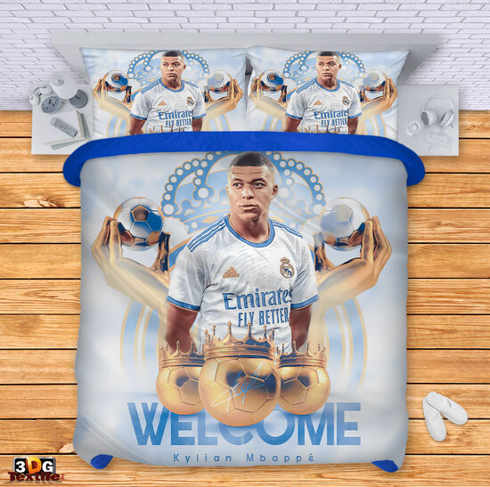 Спален сет с 3D дигитален дизайн -  Килиан Мбапе Реал Мадрид - Kylian Mbappe Real Madrid 1