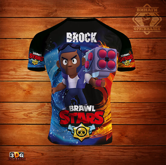 Спортна Тениска Реглан Brawl Stars Brock 1