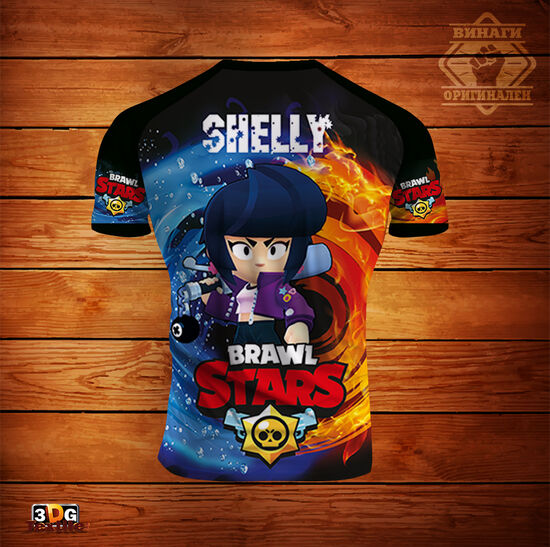 Спортна Тениска Реглан Brawl Stars Shelly 2 1