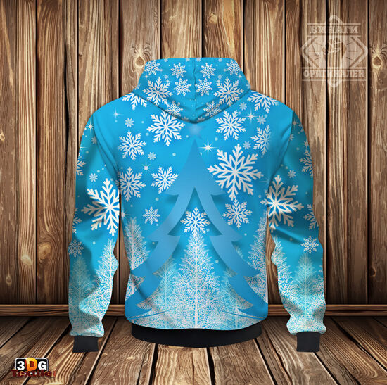 Hoodie Sherpa Polar Снежинки 1