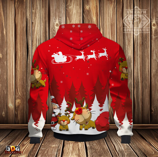 Hoodie Sherpa Polar Коледа червен 1