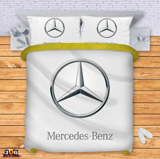 Модерно Спално бельо с принт -  Мерцедес лого - Mercedes logo 3
