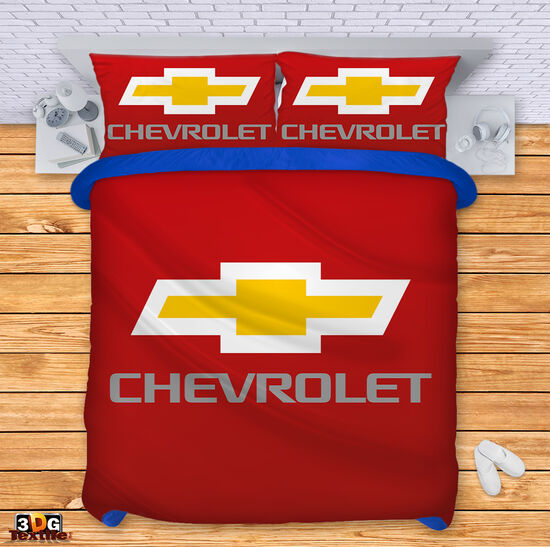 Спално бельо с 3D дигитален принт -  Шевролет червен - Chevrolet red 2