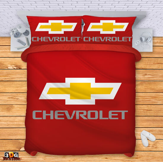 Спално бельо с 3D дигитален принт -  Шевролет червен - Chevrolet red 1