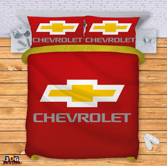 Спално бельо с 3D дигитален принт -  Шевролет червен - Chevrolet red 3