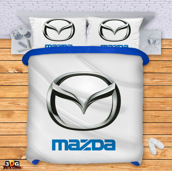 Спално бельо с принт - Мазда бял - Mazda white 2