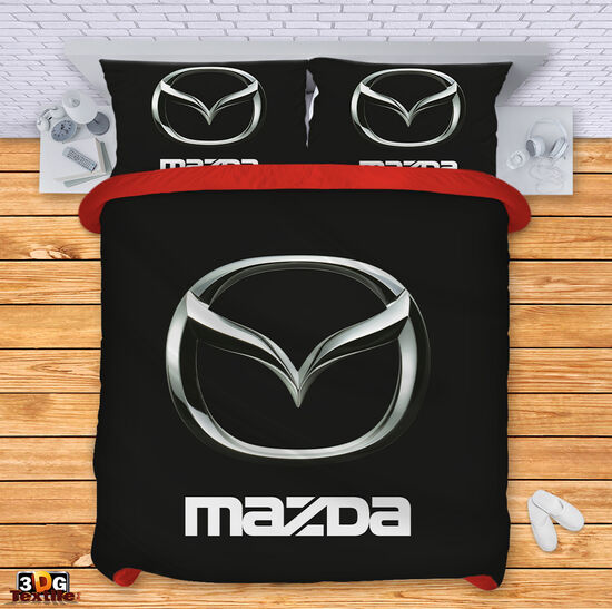 Спално бельо с принт - Мазда черен - Mazda black 1