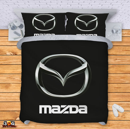 Спално бельо с принт - Мазда черен - Mazda black