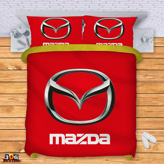 Спално бельо с принт - Мазда червен - Mazda red 3