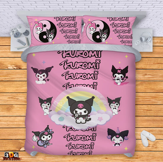 Модерен Сет за легло с дигитален принт - Kuromi - Kuromi