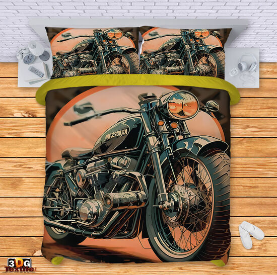 Спален комплект с 3D дигитален принт - Харли Дейвидсън - Harley Davidson 3