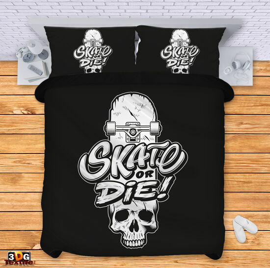 Комплект чаршафи с 3D дигитален дизайн - Skate or die - Skate or die 3