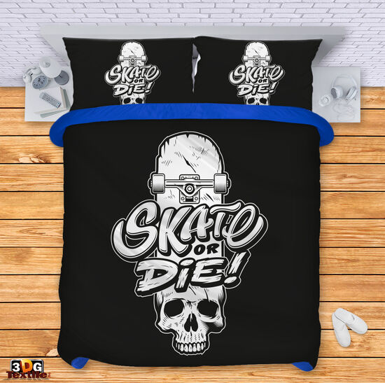 Комплект чаршафи с 3D дигитален дизайн - Skate or die - Skate or die 2