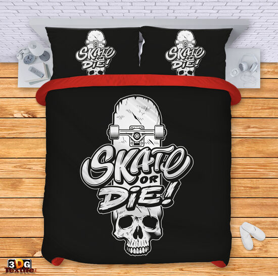 Комплект чаршафи с 3D дигитален дизайн - Skate or die - Skate or die 1