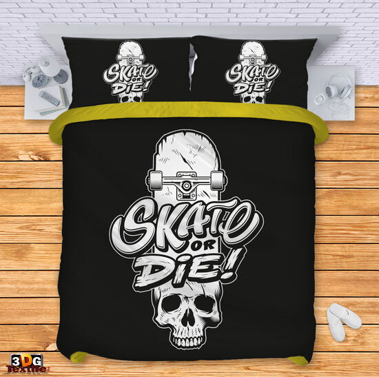 Комплект чаршафи с 3D дигитален дизайн - Skate or die - Skate or die 4