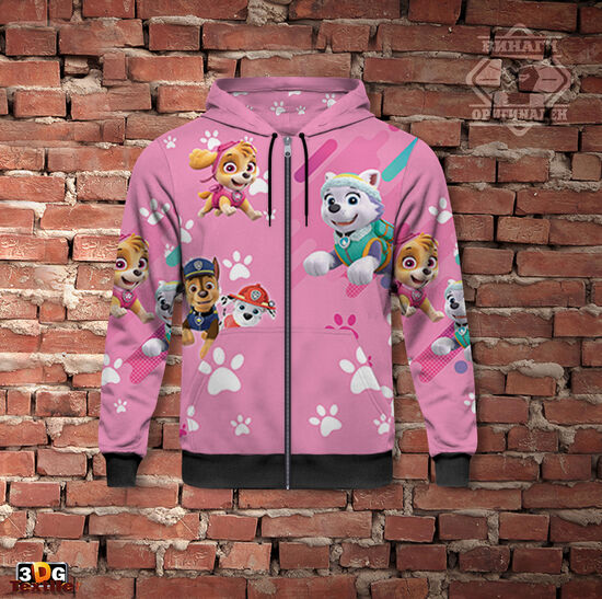 Спортно Худи с цип Пес Патрул Розов