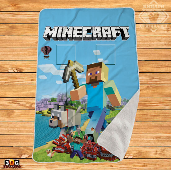 Одеяло Шерпа Полар Майнкрафт - Minecraft