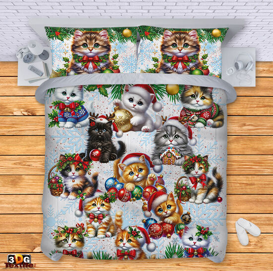 Модерен Комплект чаршафи с принт - Коледа - Christmas 2025