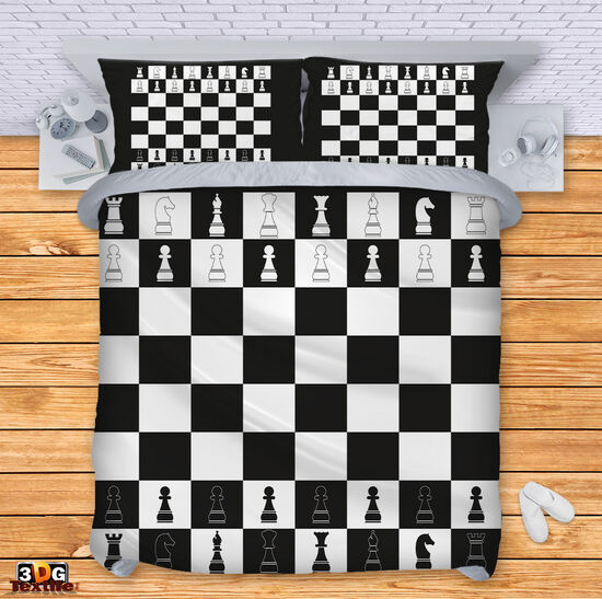 Модерно Спално бельо с принт -  Шах - Chess