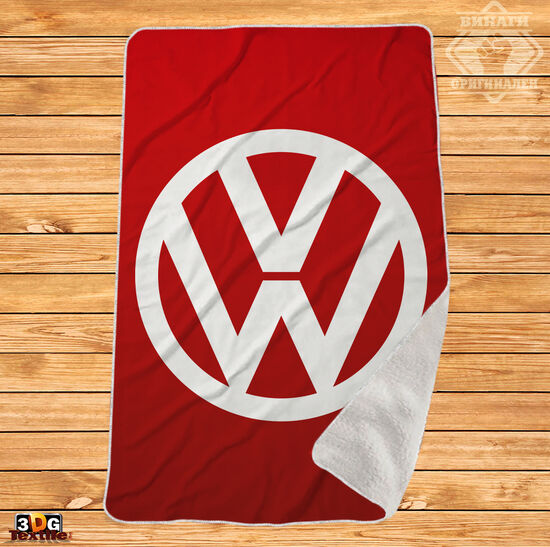 Одеяло Шерпа Полар Volkswagen червено - Volkswagen red