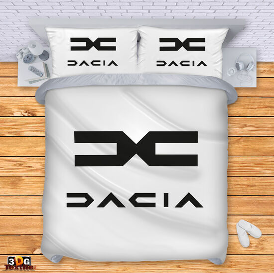 Модерен Сет чаршафи с принт - Дачия Бяло - Dacia White