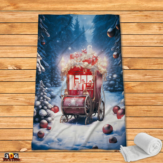 Поларено одеяло Коледна шейна