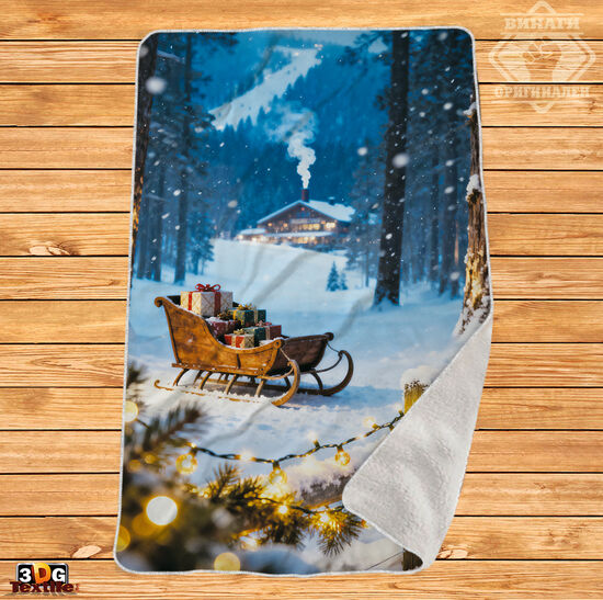 Одеяло Шерпа Полар Коледна шейна 2