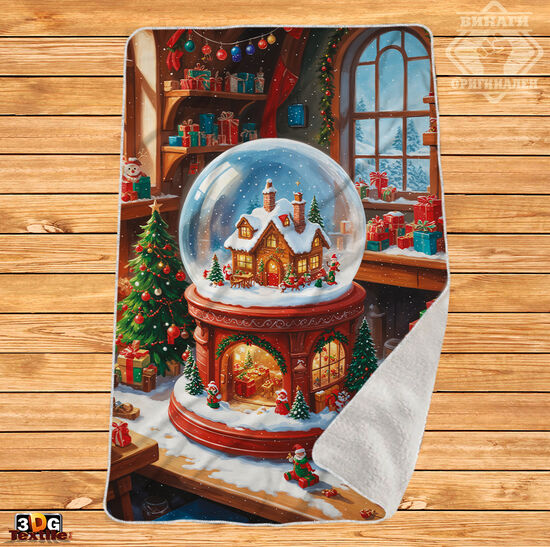 Одеяло Шерпа Полар Коледна топка