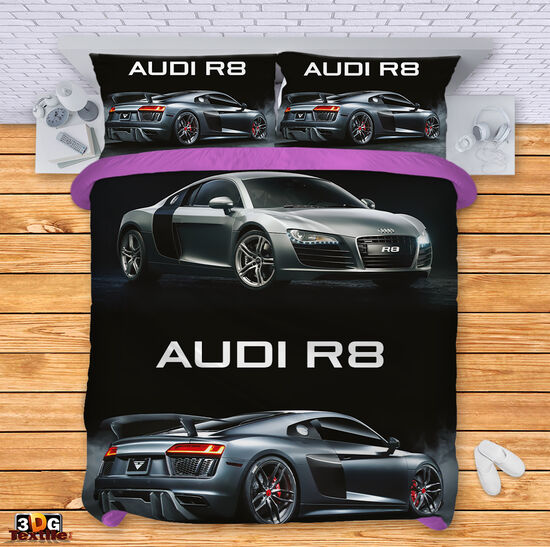 Модерен Сет чаршафи с принт - АУДИ  - AUDI R8 4