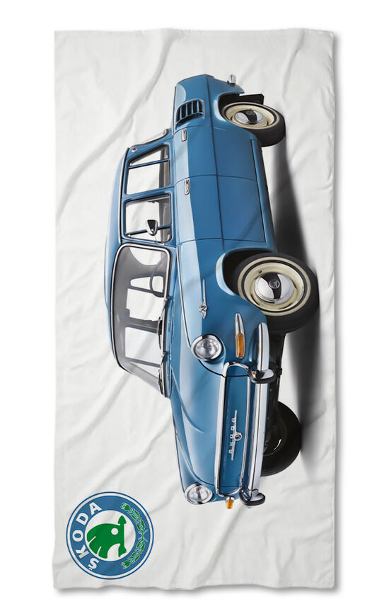 Хавлиена кърпа Шкода Ретро Синьо