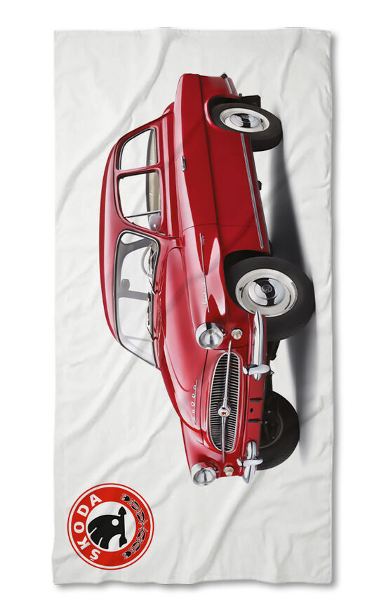 Хавлиена кърпа Шкода Ретро Червено