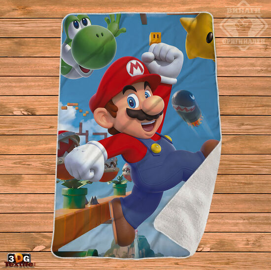 Одеяло Шерпа Полар Супер Марио 3
