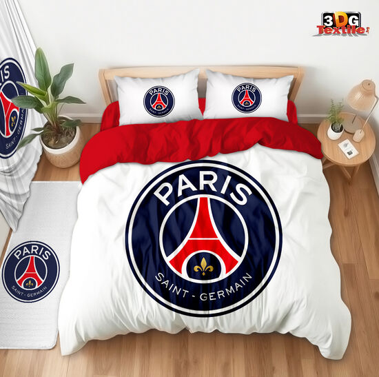 Спално бельо с 3D дигитален принт - ПСЖ Бяло - Paris Saint Germain 2