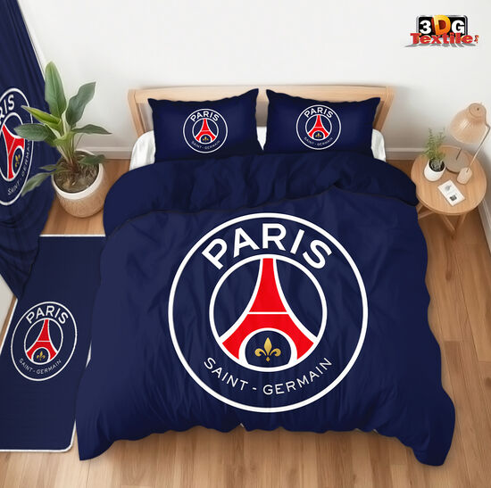 Модерен Спален сет с дигитален принт - ПСЖ Бяло - Paris Saint Germain