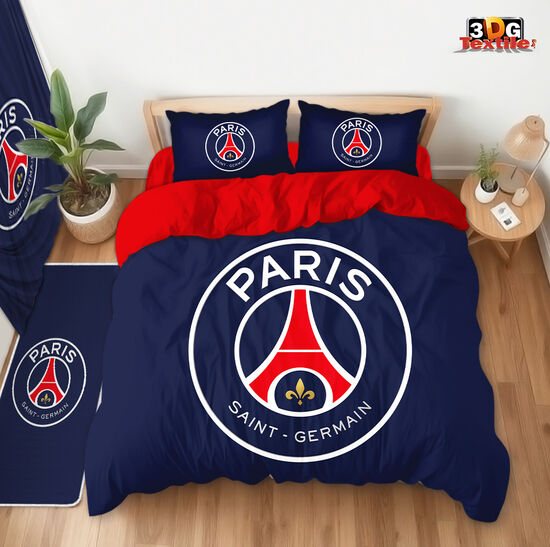 Модерен Спален сет с дигитален принт - ПСЖ Бяло - Paris Saint Germain 1