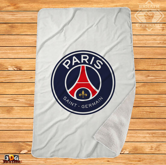 Одеяло Шерпа Полар ПСЖ Бяло - Paris Saint Germain