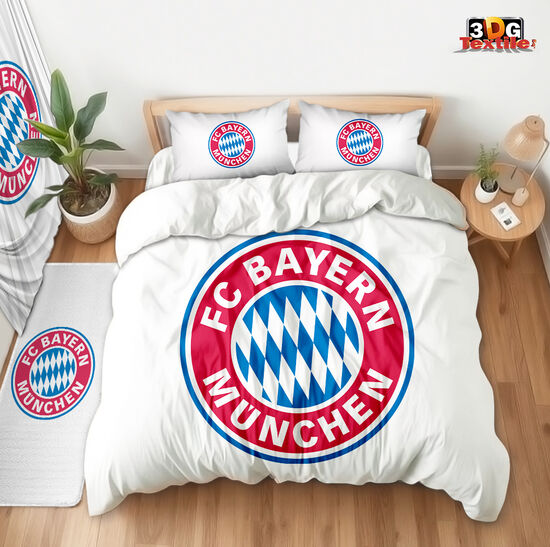 Сет чаршафи с принт - Байерн Мюнхен Бяло - Bayern München White 1