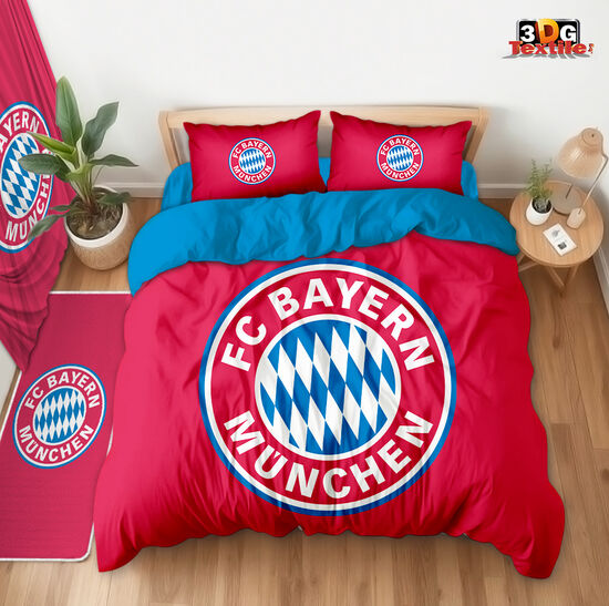 Модерен Спален сет с дигитален принт - Байерн Мюнхен Червено - Bayern München Red