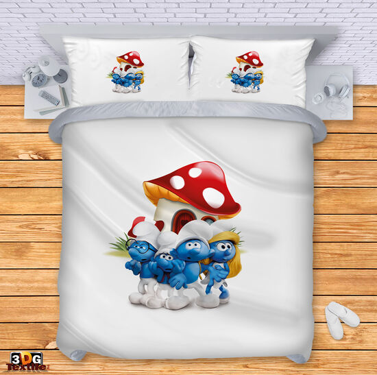 Сет за легло с дигитален принт - Смърфовете - The Smurfs
