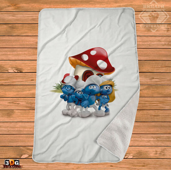 Одеяло Шерпа Полар Смърфовете - The Smurfs