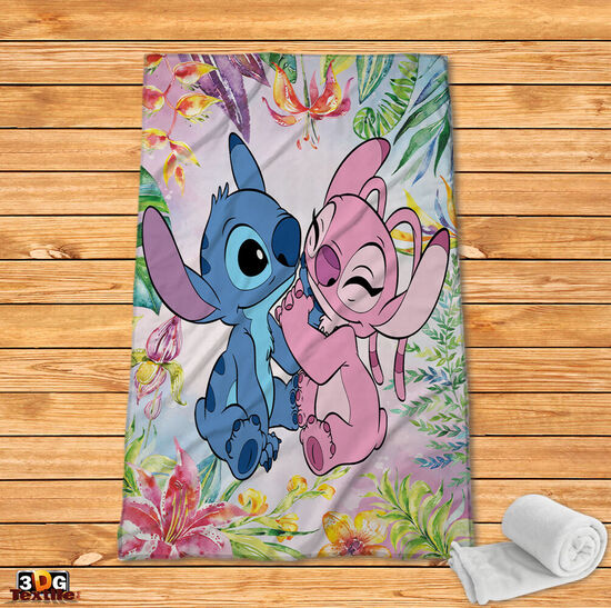 Поларено одеяло Лило и Стич 100х150 SALE