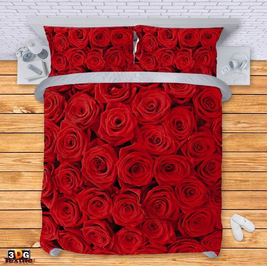 Спално бельо Червени рози 200х210см с две калъфки SALE
