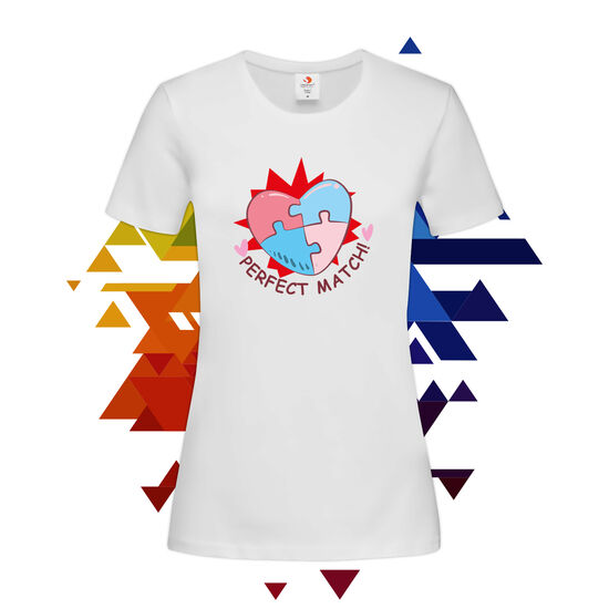 Дамска Тениска Сърце - Пъзел