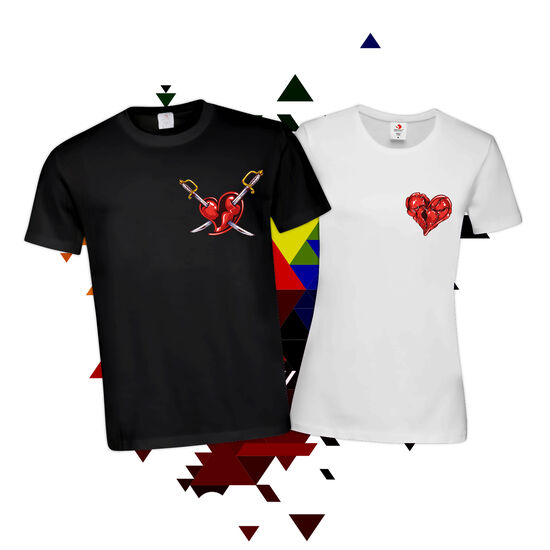 Тениски за двойки - Сърце 2