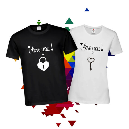 Тениски за двойки - Свети Валентин - Ключ - катинар