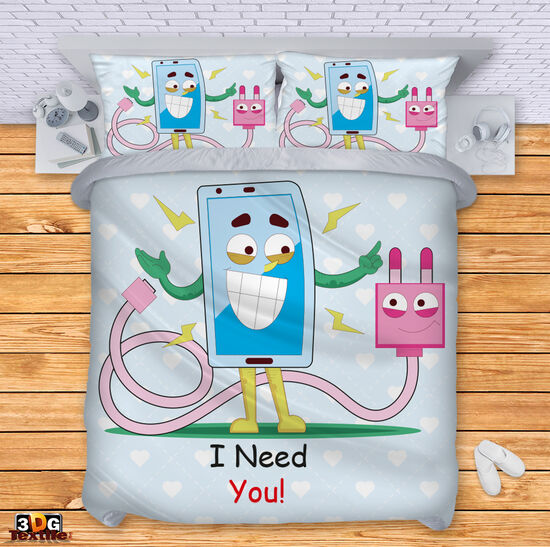 Спално бельо с 3D дигитален дизайн - Зарядно