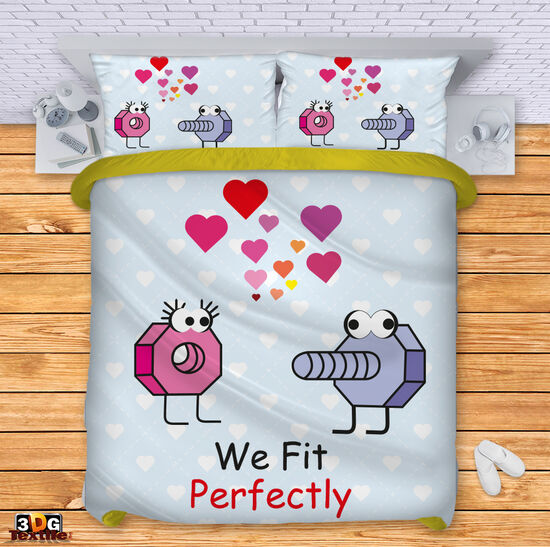 Спално бельо с 3D дигитален дизайн - Болтче и гайка 1