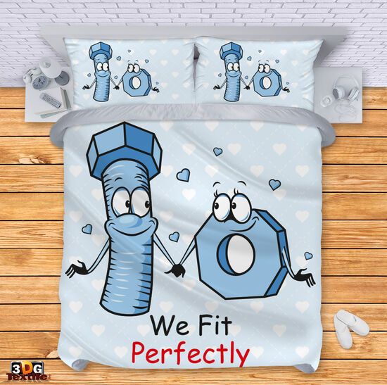 Модерно Спално бельо с принт - Болтче и гайка