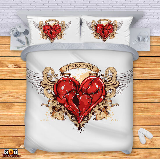 Модерно Спално бельо с принт - Любовна история