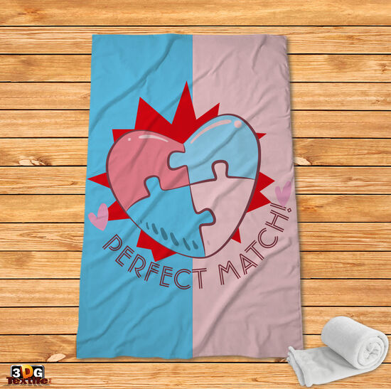 Поларено одеяло Сърце - Пъзел